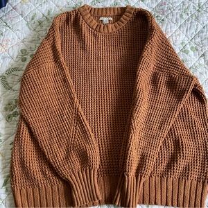 AE Oversized Cozy Brown Knit Sweater